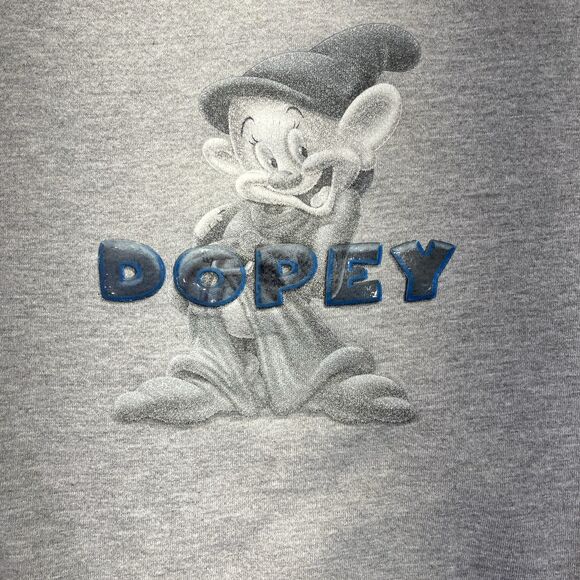 Disney Store Dopey Crewneck Sweatshirt Men’s XXL Grey Vintage Y2K - Picture 2 of 11